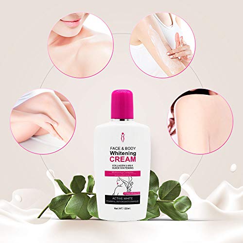 rème pour le corps, Duvina Body Cream Crema hidratante Crema facial para pieles oscuras Loción aclarante para el cuerpo Crema Blanqueadora Crema(120ml)