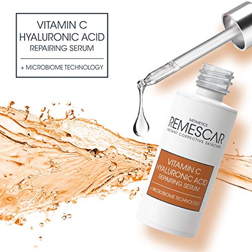 Remescar – Vitamina C y Ácido Hialurónico Serum Reparador - Microbiome Technology – Potencia el colágeno - Repara e ilumina la piel – Hidratación intensa – Suaviza y tonifica la piel