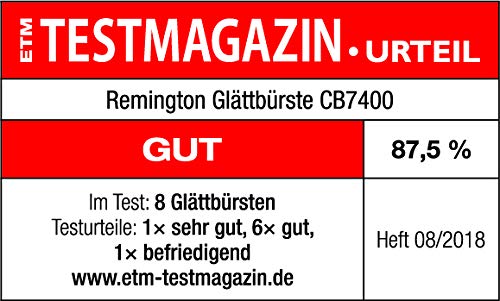 Remington CB7400 - Cepillo Alisador, Cerámica Avanzada Antiestática, 2 en 1 Cepilla y Alisa, 3 Ajustes, Negro