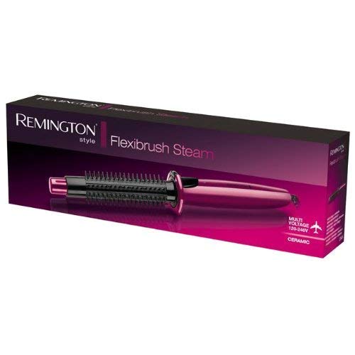 Remington Flexibrush Steam CB4N Cepillo Eléctrico para el Cabello, Cerámica, Función de Vapor, Accesorios, Rosa, crea Ondas, Rizos y Volumen