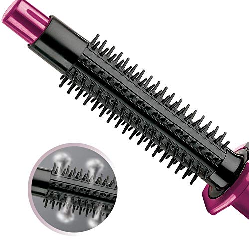 Remington Flexibrush Steam CB4N Cepillo Eléctrico para el Cabello, Cerámica, Función de Vapor, Accesorios, Rosa, crea Ondas, Rizos y Volumen