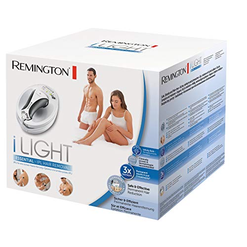 Remington i-Light Essential IPL6250 Depiladora de Luz Pulsada, 100.000 Disparos, Uso Corporal, Unisex, Blanco y Gris