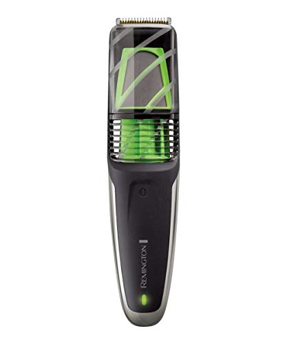 Remington MB6850 Vacuum – Barbero, Cuchillas de Titanio, Tecnología de Aspiración, Inalámbrico, Negro y Verde