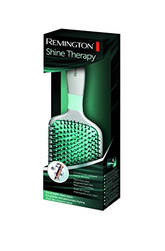 Remington Shine Therapy B80P – Cepillo Plano para el Pelo, Antiestático, Antiencrespamiento, Cerámica Avanzada con Aceite de Argán, Gris