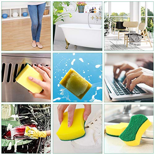 RenFox Esponjas Mágicas de Limpieza, Esponjas de Limpieza, 20 pcs Doble Cara para Eliminar Las Manchas, Esponjas de Limpieza Multiusos para Baños y Cocinas