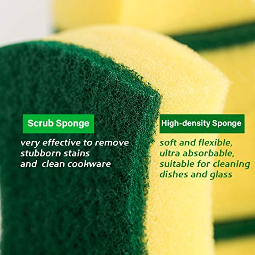 RenFox Esponjas Mágicas de Limpieza, Esponjas de Limpieza, 20 pcs Doble Cara para Eliminar Las Manchas, Esponjas de Limpieza Multiusos para Baños y Cocinas