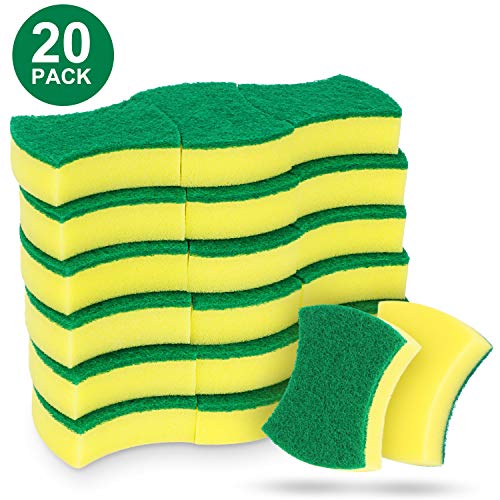 RenFox Esponjas Mágicas de Limpieza, Esponjas de Limpieza, 20 pcs Doble Cara para Eliminar Las Manchas, Esponjas de Limpieza Multiusos para Baños y Cocinas