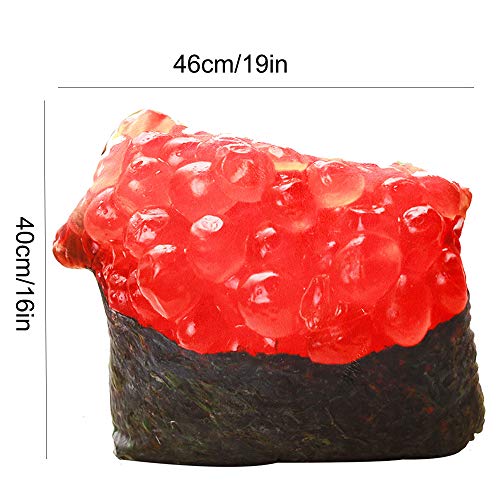 RENJIANFENG Cojines Simulados Caviar Sushi Food, Tela De Felpa Corta, Relleno De Algodón PP, Almohadas De Cintura con Respaldo De Oficina, Almohadas De Personalidad, Regalos para Fiestas De Broma