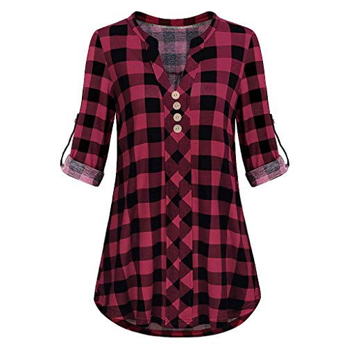 ReooLy Camisa de Entrenamiento, Jersey de Punto de Gran tamaño para Mujer con Hombros Descubiertos y suéter Suelto(Rojo，XXXXL)