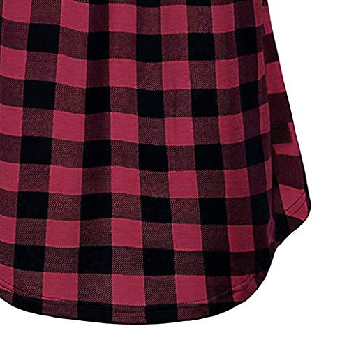 ReooLy Camisa de Entrenamiento, Jersey de Punto de Gran tamaño para Mujer con Hombros Descubiertos y suéter Suelto(Rojo，XXXXL)