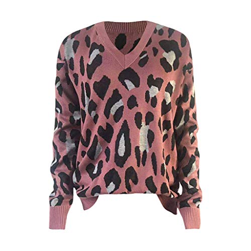 ReooLy Parte Superior Caliente, Jersey de Punto de Gran tamaño para Mujer con Hombros Descubiertos y suéter Suelto(Rojo，S)