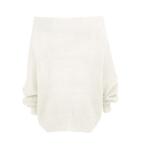 ReooLy Sueter de Lana, Sudadera con Capucha Holgada para Mujer, Cuello Redondo, Estampado de Girasol, Manga Larga(Blanco，S)