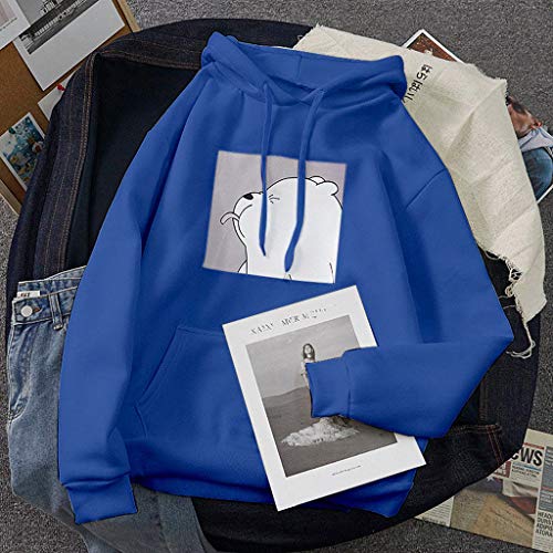ReooLy Suéter, Jersey de Punto de Gran tamaño para Mujer con Hombros Descubiertos y suéter Suelto(Azul，M)