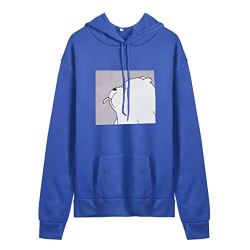 ReooLy Suéter, Jersey de Punto de Gran tamaño para Mujer con Hombros Descubiertos y suéter Suelto(Azul，M)