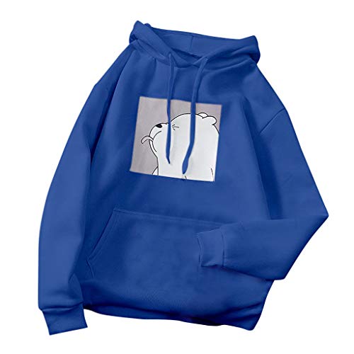 ReooLy Suéter, Jersey de Punto de Gran tamaño para Mujer con Hombros Descubiertos y suéter Suelto(Azul，M)