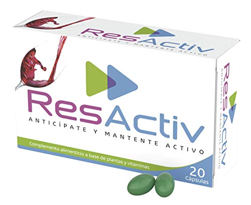 ResActiv - 20 cápsulas - Complemento Alimenticio Natural | Previene los Síntomas de la Resaca | Protector de Hígado | Contiene Antioxidantes y Cardo Mariano | ANTICÍPATE Y MANTENTE ACTIVO