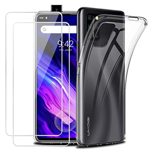 Reshias Funda para UMIDIGI S5 Pro + [2 Pack] Cristal Templado Protector de Pantalla,Suave TPU Transparente Gel Silicona Anti-arañazos Protectora Carcasa para UMIDIGI S5 Pro (6,39 Pulgadas)