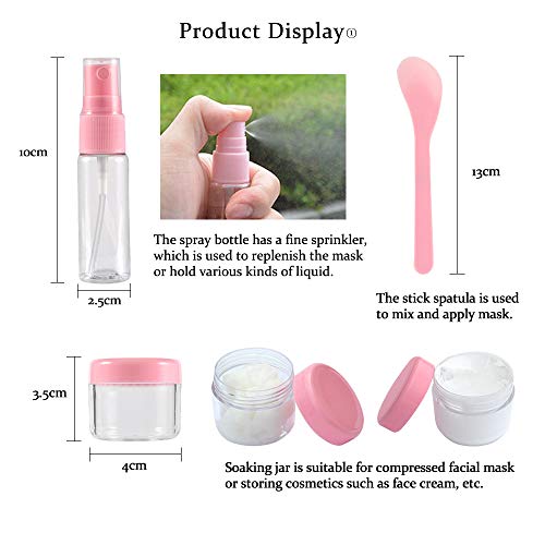 RETON Máscara Facial Juego de Tazón para Mezclar, Kit Herramientas Cuidado Mascarilla con Tazón Pincel Cepillo Spray Botella Remojo Tarro Medidor Cuchara Pepino Mascarilla Comprimida