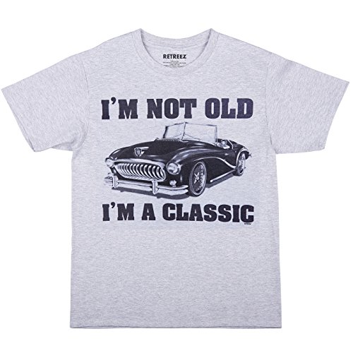 Retreez I'm Not Old I'm a Classic Car - Camiseta de Manga Corta para el día del Padre - Gris - Large