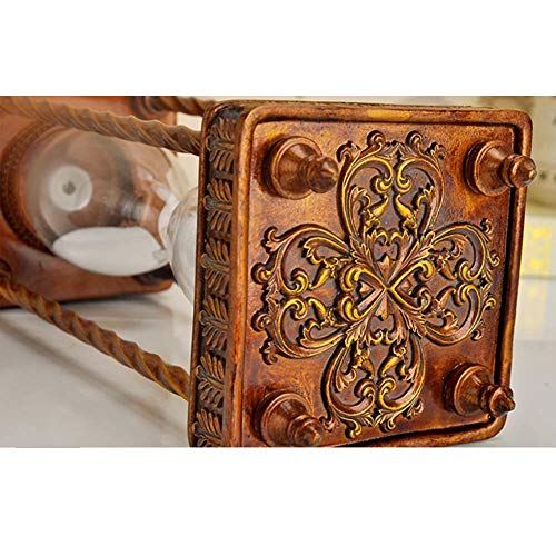 Retro Nostálgico De Reloj De Arena Adorno De 60 Minutos De Resina De Arena Temporizador,Horas Reloj De Arena Temporizador De Cuenta Atrás Kithchen Cocinar Horario De Reloj De Arena ( Color : Gold )