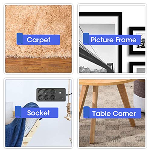 Reutilizable Nano Tape，LIUMY transparente doble cara Cinta Adhesiva de Pared Fuerte , reutilizable antideslizante de gel fuerte lavable , para pared, cocina, alfombra, fijación de fotos -9.84ft (3M)