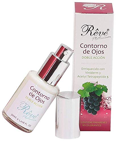 REVE Platinum Contorno de Ojos Vinoterapia - SPA - Doble Función - Contorno + Antiojeras - Cuida y alisa el contorno de los ojos - Hombre y Mujer, Día y Noche - Cosmética natural sin parabenes - 30 ml