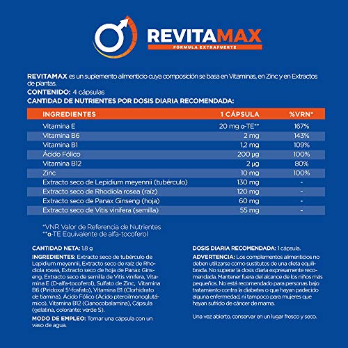 Revitamax - 4 cápsulas