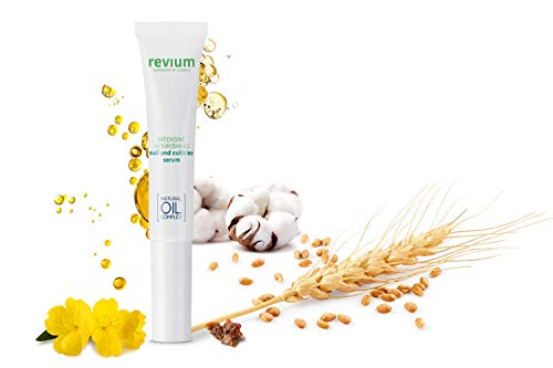 Revium - Sérum nutritivo de acción intensiva para uñas y cutículas, producto de cuidado con aceites de mirra, algodón, almendra, canola y germen de trigo, con vitaminas (A, E, F y C) y lecitina, 7ml