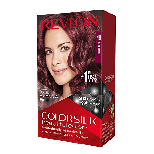 Revlon ColorSilk Colore dei capelli, 48 Borgogna 1 bis (pacchetto di 4)