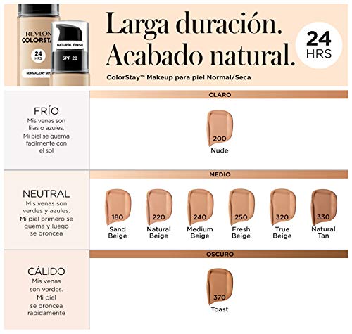 Revlon ColorStay Base de Maquillaje piel normal/seca FPS20 (#250 Fresh Beige) 30ml