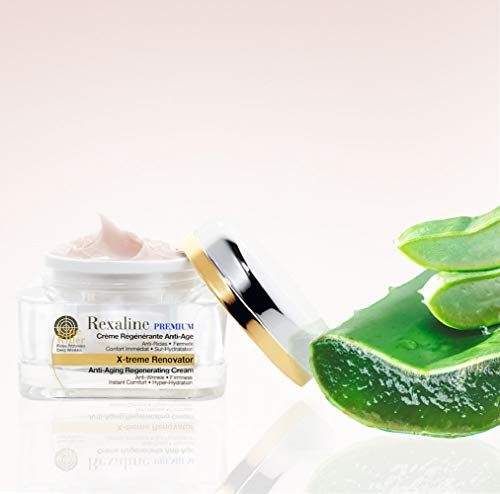 Rexaline - X-treme Renovator - Crema regeneradora antiedad - Crema antiarrugas con ácido hialurónico - Hidratante, nutritiva, calmante - Tratamiento facial de juventud - Cruelty free - 50ml