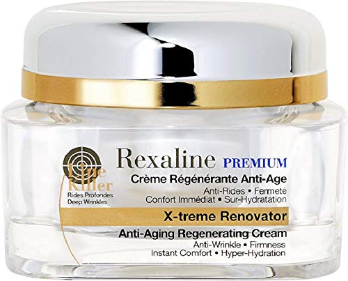 Rexaline - X-treme Renovator - Crema regeneradora antiedad - Crema antiarrugas con ácido hialurónico - Hidratante, nutritiva, calmante - Tratamiento facial de juventud - Cruelty free - 50ml