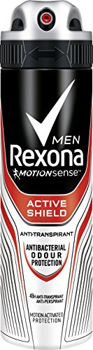 Rexona Active Shield - Desodorante en spray para hombre, antitranspirante, 150 ml (paquete de 6 unidades de 150 ml cada una)