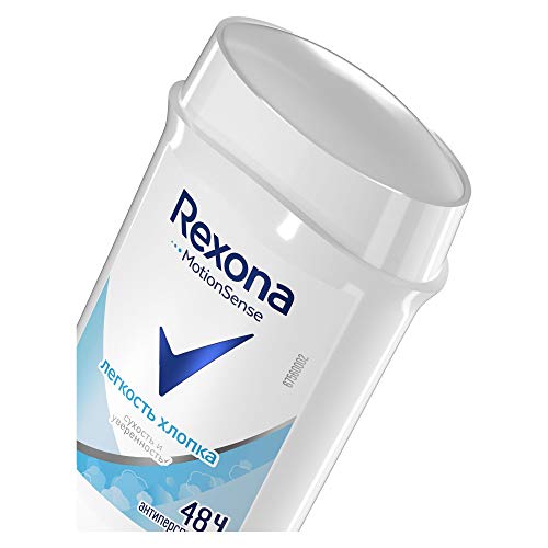 Rexona - Cotton dry algodón, desodorante en barra para mujer, pack de 6 (6 x 40 ml)
