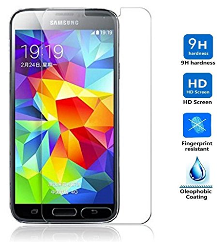 REY Protector de Pantalla para Samsung Galaxy S5 / S5 Neo Cristal Vidrio Templado Premium