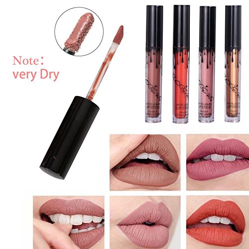 Richoose 16 Colores Set Líquido Maquillaje Líquido Maquillaje Lápiz Mate Lápiz labial Brillo Labial Super Larga duración (16 piezas)
