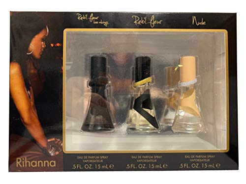 Rihanna Fragancia Collection de Rihanna para Mujer - 3 piezas Mini Set de regalo de 15 ml Rebl Fleur Love Always