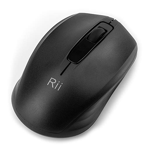 Rii Ratón inalámbrico RM100+, para PC, Portátil, Windows, Ofimática. 1000 dpi. Incluye Receptor USB
