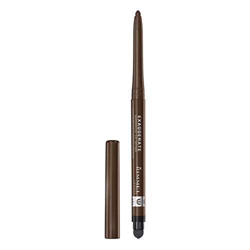 Rimmel London Exaggerate Automatic Eyeliner Waterproof - Delineador de Ojos Retráctil, Tono 212- Marrón (Rich Brown), 0.28 gr