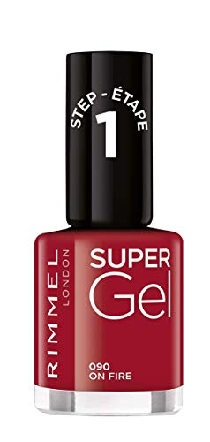 Rimmel London Super Gel Colour Esmalte de Uñas Tono 090 On Fire Porcelain - 47 gr