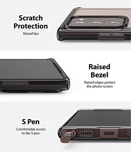 Ringke Fusion Diseñado para Funda Samsung Galaxy Note 20 Ultra, Carcasa Galaxy Note 20 Ultra, Prevención de Golpes PC + TPU Parachoque Funda para Galaxy Note 20 Ultra (6.9") - Smoke Black