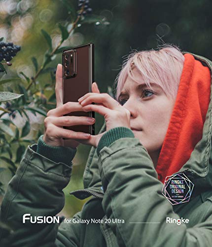 Ringke Fusion Diseñado para Funda Samsung Galaxy Note 20 Ultra, Carcasa Galaxy Note 20 Ultra, Prevención de Golpes PC + TPU Parachoque Funda para Galaxy Note 20 Ultra (6.9") - Smoke Black