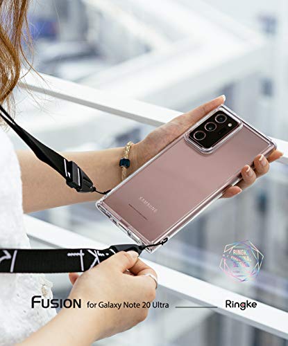 Ringke Fusion Diseñado para Funda Samsung Galaxy Note 20 Ultra, Transparente Carcasa Galaxy Note 20 Ultra, Prevención de Golpes PC + TPU Parachoque Funda para Galaxy Note 20 Ultra (6.9") - Clear