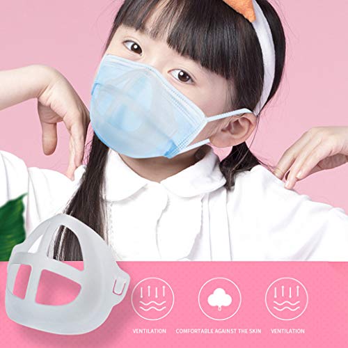 riou Niños Soporte Interno ???????????, 3D Silicone Marco de Soporte Interior Protectora de lápiz Labial Más Espacio para una Respiración Cómoda Lavable Reutilizable (3)