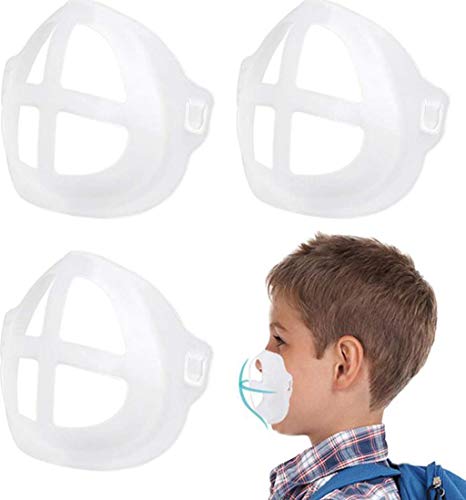 riou Niños Soporte Interno ???????????, 3D Silicone Marco de Soporte Interior Protectora de lápiz Labial Más Espacio para una Respiración Cómoda Lavable Reutilizable (3)