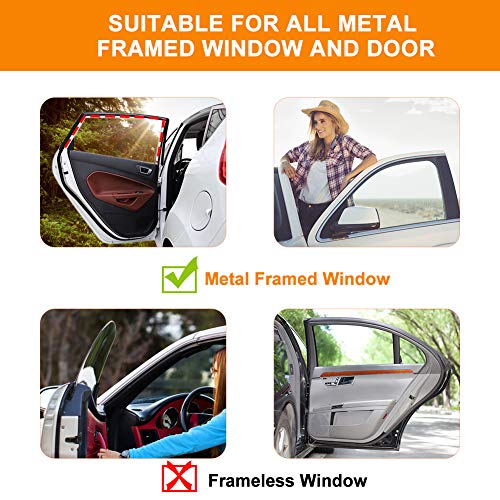 RIRGI Parasol Coche Bebe, Parasol Coche Infantil Lateral, Bloqueo de Rayos UV Nocivos, Parasoles magnético para Proteger del Sol a Bebés y Mascotas, 2 Unidades 69X48cm (Negro)