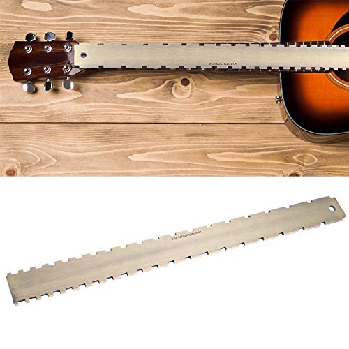 RiToEasysports Guitar Straight Edge, Practical 24.75 Tablero de trastes con Muesca Straight Edge Luthiers Herramienta para Guitarras Nivelación de Cuello