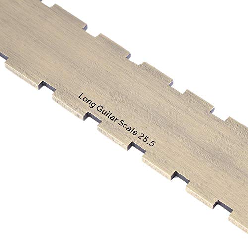 RiToEasysports Guitar Straight Edge, Practical 24.75 Tablero de trastes con Muesca Straight Edge Luthiers Herramienta para Guitarras Nivelación de Cuello