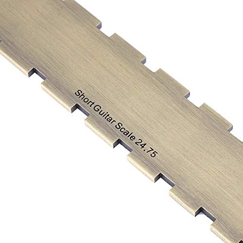 RiToEasysports Guitar Straight Edge, Practical 24.75 Tablero de trastes con Muesca Straight Edge Luthiers Herramienta para Guitarras Nivelación de Cuello