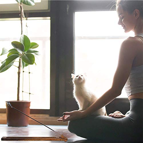 Ritte 2 Piezas Madera Quemador Incienso, Quemador Incienso Madera Ajustable para Colector Cenizas, Decoración del Hogar del Jardín (Madera de ala Pollo)